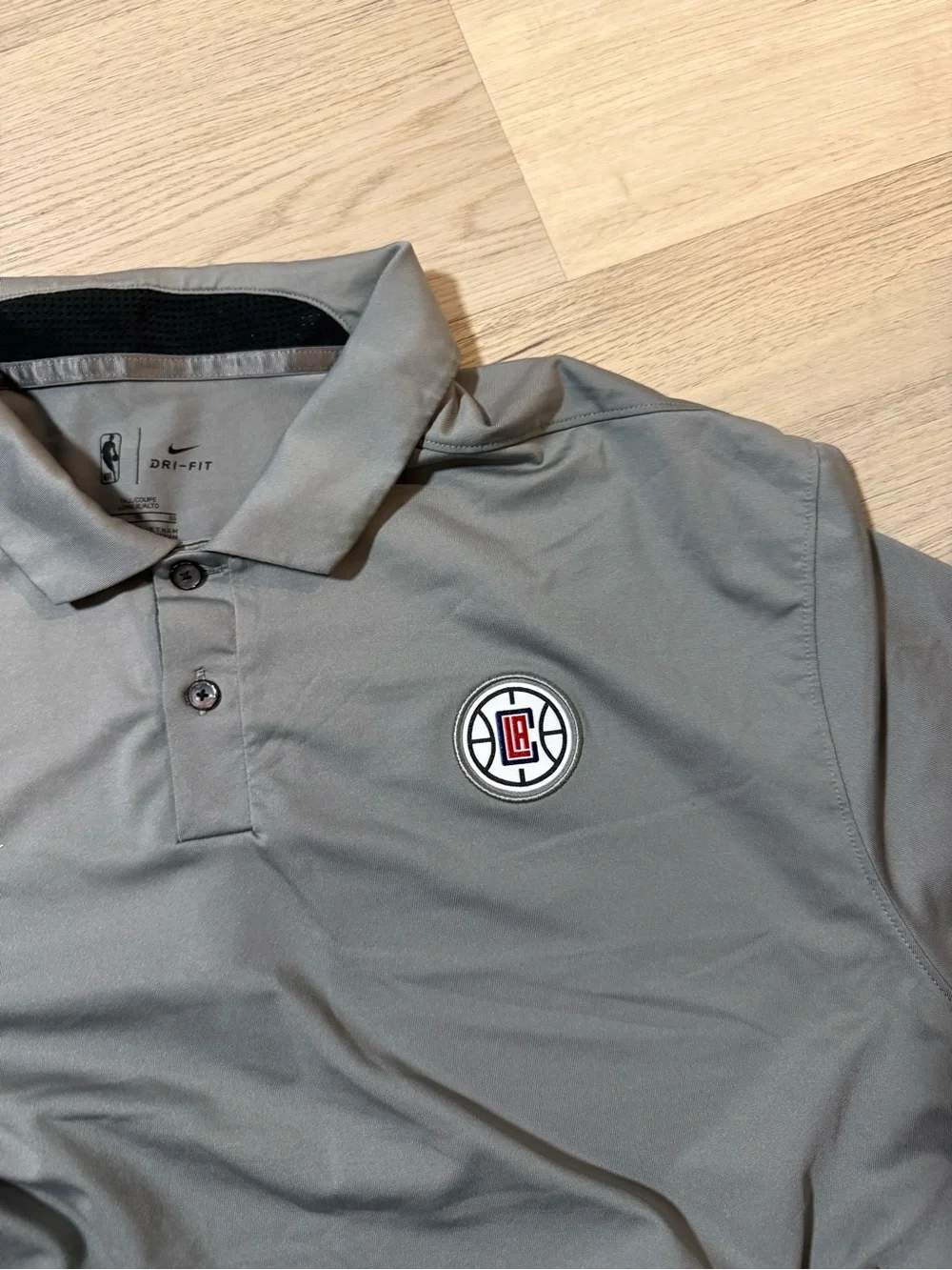 LA Clippers Nike Dri Fit Golf Polo Short Sleeve Grey Men’s Size XL